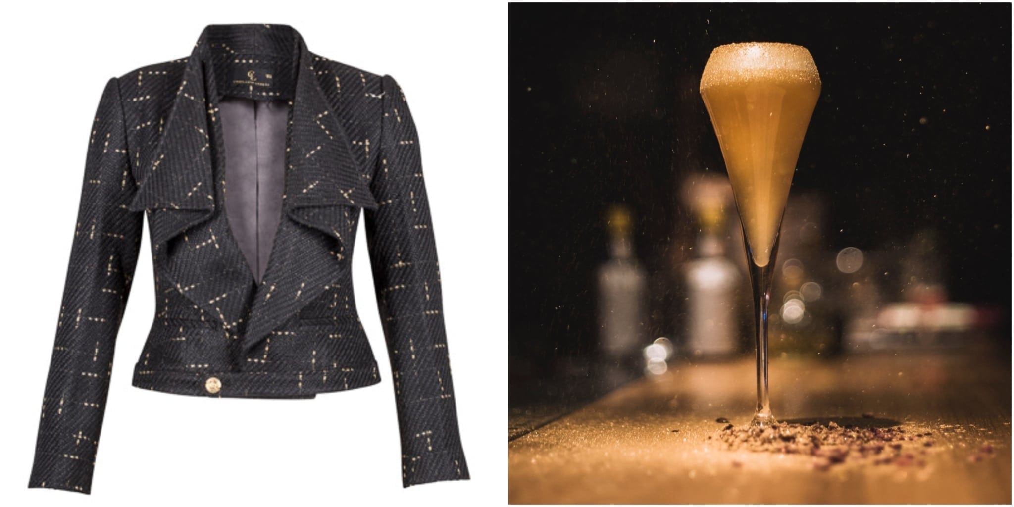 Black-and-Gold-Cocktail What To Wear On A Dinner Date